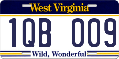 WV license plate 1QB009