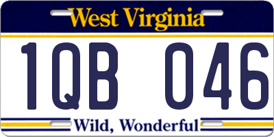 WV license plate 1QB046