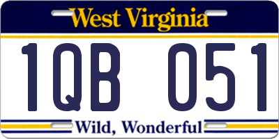 WV license plate 1QB051