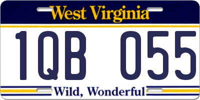 WV license plate 1QB055
