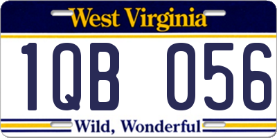 WV license plate 1QB056