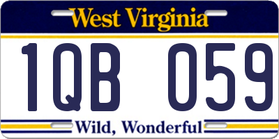 WV license plate 1QB059