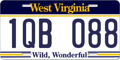 WV license plate 1QB088