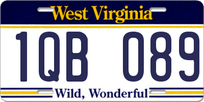 WV license plate 1QB089