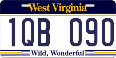 WV license plate 1QB090