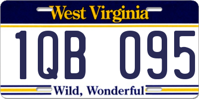 WV license plate 1QB095