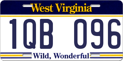 WV license plate 1QB096