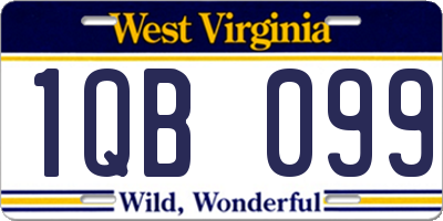 WV license plate 1QB099