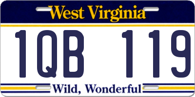 WV license plate 1QB119
