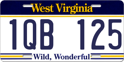 WV license plate 1QB125