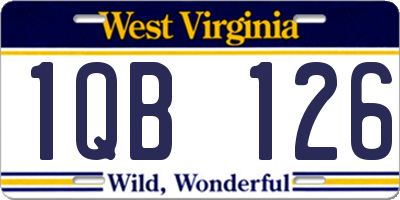 WV license plate 1QB126