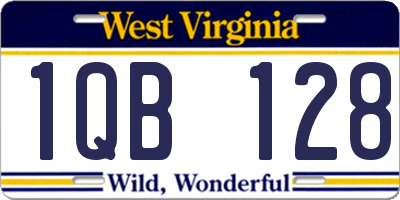 WV license plate 1QB128