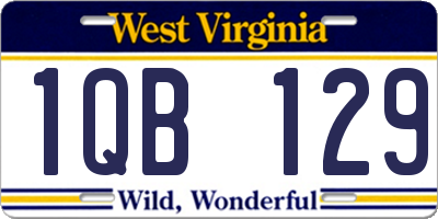 WV license plate 1QB129