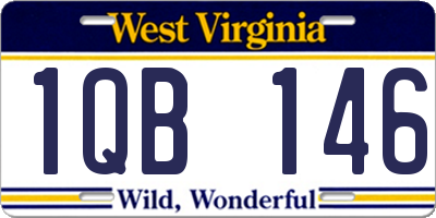 WV license plate 1QB146