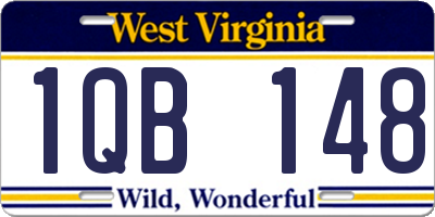 WV license plate 1QB148