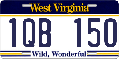 WV license plate 1QB150