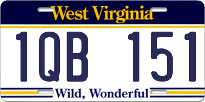 WV license plate 1QB151