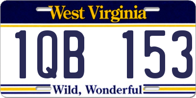 WV license plate 1QB153