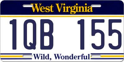 WV license plate 1QB155