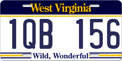 WV license plate 1QB156