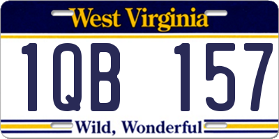 WV license plate 1QB157