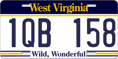 WV license plate 1QB158