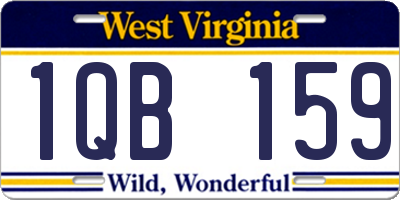 WV license plate 1QB159