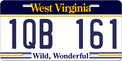 WV license plate 1QB161