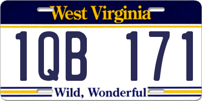 WV license plate 1QB171