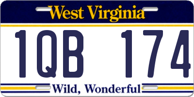 WV license plate 1QB174