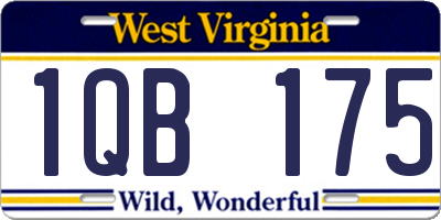 WV license plate 1QB175