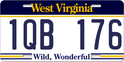 WV license plate 1QB176