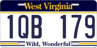 WV license plate 1QB179