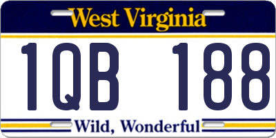 WV license plate 1QB188