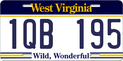 WV license plate 1QB195