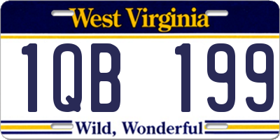 WV license plate 1QB199