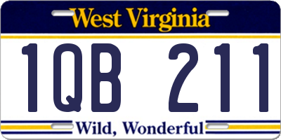 WV license plate 1QB211