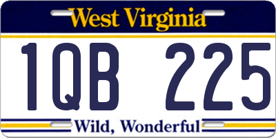 WV license plate 1QB225