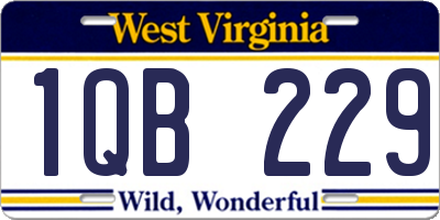 WV license plate 1QB229