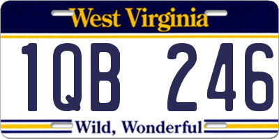 WV license plate 1QB246