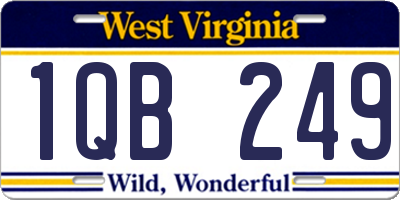 WV license plate 1QB249