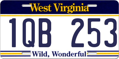 WV license plate 1QB253
