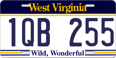 WV license plate 1QB255
