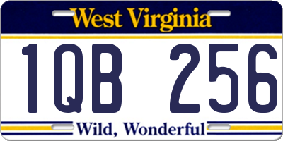 WV license plate 1QB256