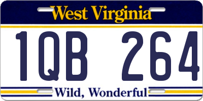 WV license plate 1QB264