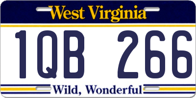 WV license plate 1QB266