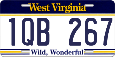WV license plate 1QB267