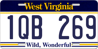 WV license plate 1QB269