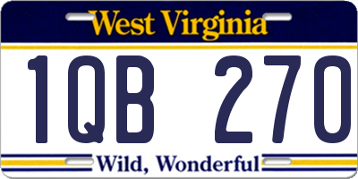 WV license plate 1QB270