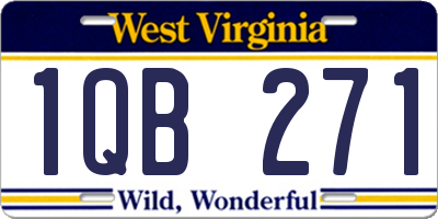 WV license plate 1QB271